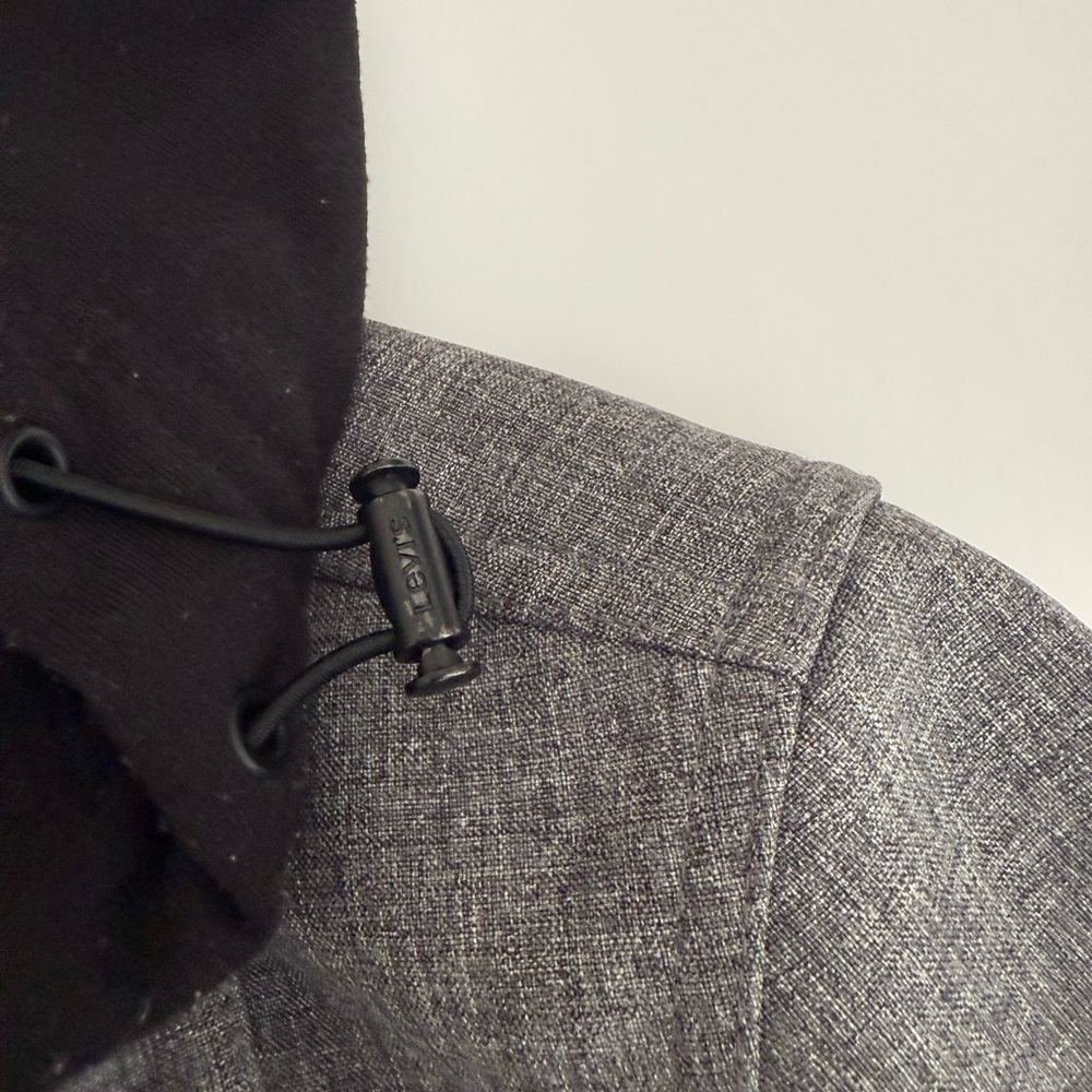 Levi's Men's Gray Thick Jacket with‎ Black Hood - Size S - Picture 9 of 11